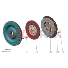 Disque d'embrayage AVTO BELARUS 340mm MTZ - 80, 82, 90, 92, 500, 520, 530, 550, 800, 820, 900