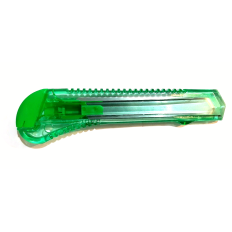 Cutter lame 18 mm couleur VERT avec lame sécable 