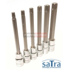 Jeu d'embouts Torx T20 à T70 sur douilles 1/2"  32 pcs, court, long & EXTRA long