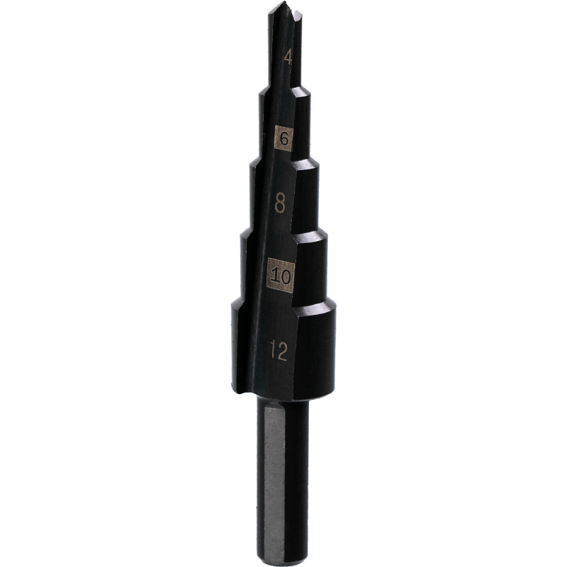Forets à étages droit HSS queue cylindrique/3 méplats 4-12 mm RICHMANN C9260